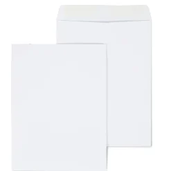 Staples Gummed Catalog Envelopes, 9"L x 12"H, White, 100/Box (50264/47286N)