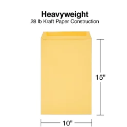 Staples Gummed Kraft Catalog Envelopes, 10