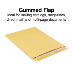 Staples Gummed Kraft Catalog Envelopes, 11.5" x 14.5", Brown, 100/Box (SPL534776)