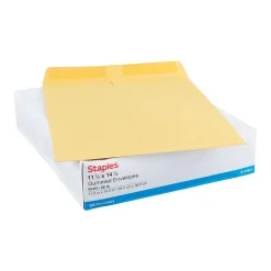Staples Gummed Kraft Catalog Envelopes, 11.5