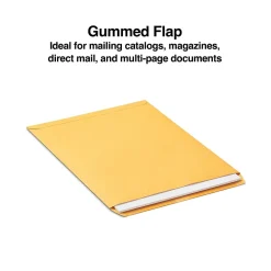 Staples Gummed Kraft Catalog Envelopes, 12" x 15.5", Brown, 100/Box (SPL534784)