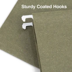 Staples® Hanging File Folders, 5-Tab, Letter Size, Standard Green, 250/Carton (ST116764CT)
