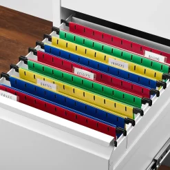 Staples® Hanging File Folder, 5-Tab, Letter Size, Assorted, 20/Box (ST13324/TR13324)