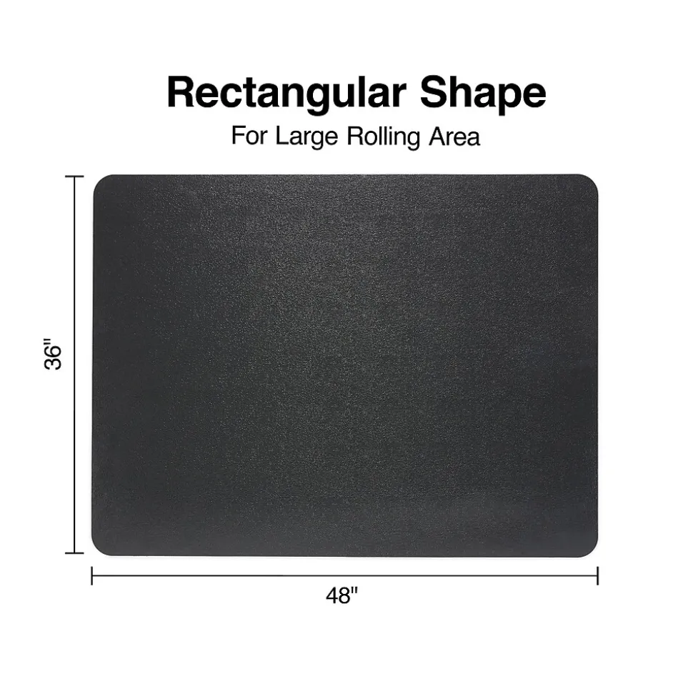Staples Hard Floor Chair Mat, 36" x 48", Black (26990)