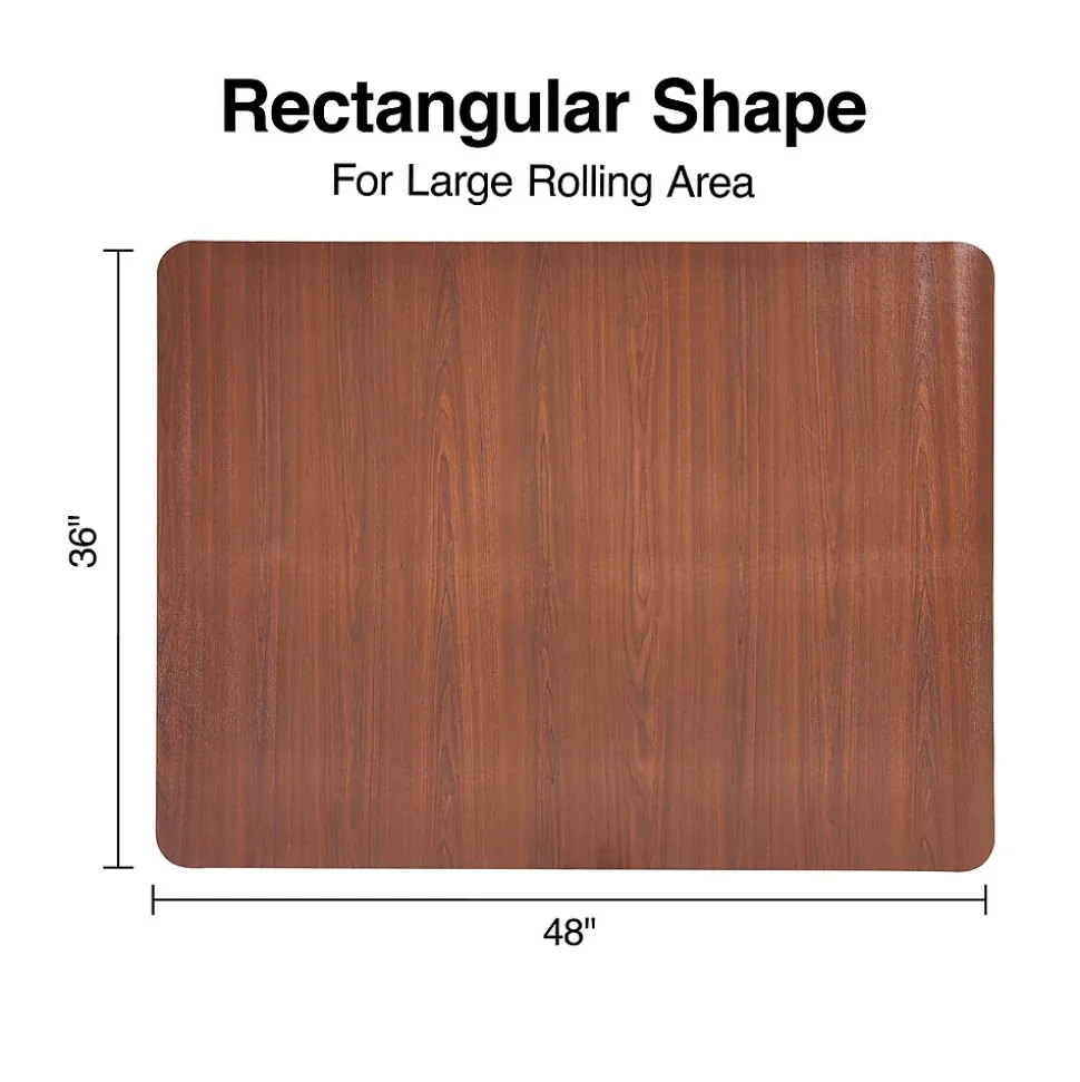 Staples Hard Floor Chair Mat, 36" x 48'', Cherry (23342)