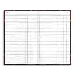 Staples Hard Journal, 7.25"W x 11.75"H, Black/Burgundy (217687)