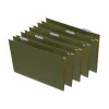 Staples Heavy Duty Box Bottom Hanging File Folder, 2" Expansion, 1/5-Cut Tab, Legal Size, Standard Green, 25/Box