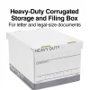 Staples Heavy Duty File Box, Lift Off Lid, Letter/Legal, White (50142)