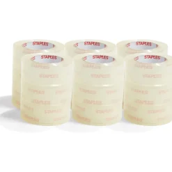 Staples Heavy Duty Packing Tape, 1.88" x 54.6 Yds, Clear, 18/Rolls