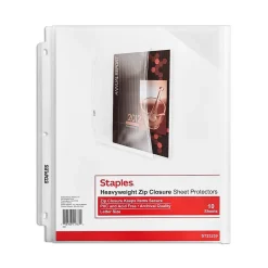 Staples Heavyweight Sheet Protector, 8.5" x 11", Clear, 10/Pack (23259)