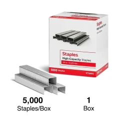 Staples High-Capacity Staples, 3/8