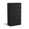 Staples HL8000 Commercial 5-Drawer Lateral File Cabinet, Locking, Letter/Legal, Black, 36"W (21754D)