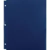 Staples 3-Hole Punched 2-Pocket Portfolio Folder, Navy (26187)