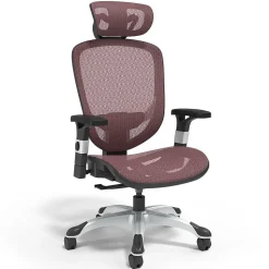 Staples Hyken Ergonomic Mesh Swivel Task Chair, Maroon (UN59462)