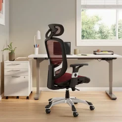 Staples Hyken Ergonomic Mesh Swivel Task Chair, Maroon (UN59462)