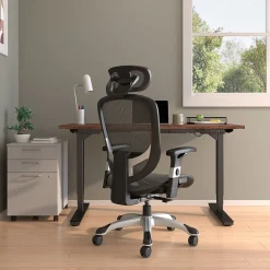 Staples Hyken Ergonomic Mesh Swivel Task Chair, Black (UN59460)