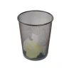 Staples Indoor Trash Can Without Lid, Black Steel Mesh, 5 Gal. (56903)