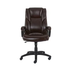 Staples Kelburne Luxura Ergonomic Faux Leather Swivel Executive Chair, Brown (58227-CC)