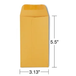 Staples Kraft #5 1/2 Coin Envelope, Other, Brown, 500/Box (ST19851-CC)