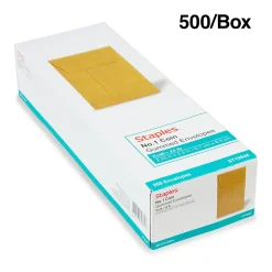 Staples Kraft #1 Coin Envelopes, 2 1/4