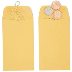Staples Kraft #3 Coin Envelope, 2 1/2 x 4 1/4, Brown, 500/Box (ST19847-CC)