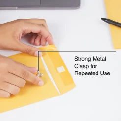 Staples Kraft Clasp & Moistenable Glue Catalog Envelopes, 6