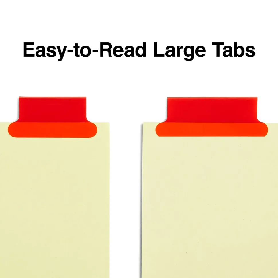 Staples Large Tab Insertable Paper Divider, 8 Tabs, Buff with Assorted-Color Tabs, 1 Set (13487/11111)