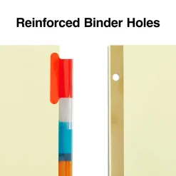 Staples Large Tab Insertable Paper Divider, 8 Tabs, Buff with Assorted-Color Tabs, 1 Set (13487/11111)