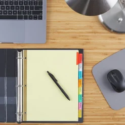 Staples Large Tab Insertable Paper Divider, 8 Tabs, Buff with Assorted-Color Tabs, 1 Set (13487/11111)