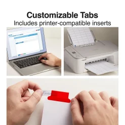 Staples Large Tab Insertable Dividers, 8-Tab, Assorted Colors (13492/11123)