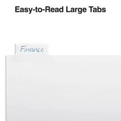 Staples Large Tab Insertable Dividers, 8-Tab, Clear (18935/11124)