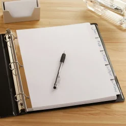 Staples Large Tab Insertable Dividers, 5-Tab, Clear (13491/11122)