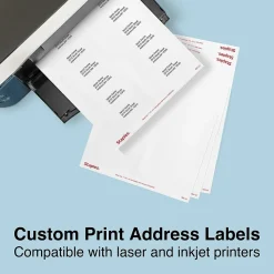 Staples Laser/Inkjet Address Labels, 1 1/3