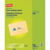 Staples Laser/Inkjet Address Labels, 1" x 4", Clear, 20 Labels/Sheet, 50 Sheets/Box, 1000 Labels/Box (18082)