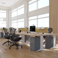 Staples Light Duty 2-Drawer Mobile Vertical File Cabinet, Letter Size, Lockable, 24.1