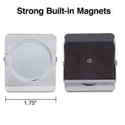 Staples Magnetic Clips, 1.75"W, Silver, 3/Pack (10596)