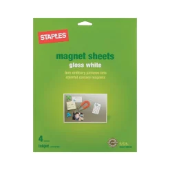 Staples Magnetic Glossy Photo Paper, 8.5" x 11", 4/Pack (34747-CC)