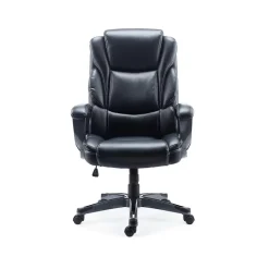 Staples Mcallum Ergonomic Bonded Leather Swivel Manager Chair, Black (51473)