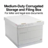 Staples Medium Duty File Box, Lift Off Lid, Letter/Legal, White (50141)