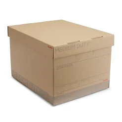 Staples Medium Duty File Box, Lift Off Lid, Letter/Legal, Brown/Gray, 12/Carton (TR59213)