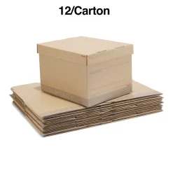 Staples Medium Duty File Box, Lift Off Lid, Letter/Legal, Brown/Gray, 12/Carton (TR59213)