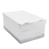 Staples Medium Duty File Box, Lift Off Lid, Legal, White/Gray, 4/Carton (TR59216)