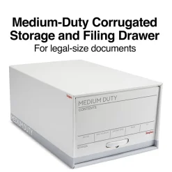 Staples Medium Duty File Drawers, Legal, White/Gray, 6/Carton (TR59226)