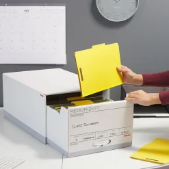 Staples Medium Duty File Drawers, Legal, White/Gray, 6/Carton (TR59226)