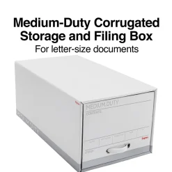Staples Medium Duty File Drawers, Letter, White/Gray, 6/Carton (TR59225)