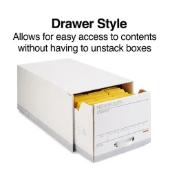 Staples Medium Duty File Drawers, Letter, White/Gray, 6/Carton (TR59225)