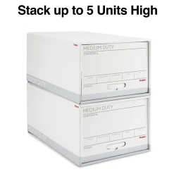 Staples Medium Duty File Drawers, Letter, White/Gray, 6/Carton (TR59225)