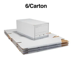 Staples Medium Duty File Drawers, Letter, White/Gray, 6/Carton (TR59225)