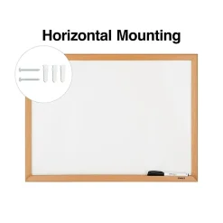 Staples Melamine Dry-Erase Whiteboard, MDF Frame, 2' x 1.5' (50069)