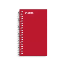 Staples® Memo Books, 3" x 5", College Ruled, Assorted Colors, 75 Sheets/Pad, 5 Pads/Pack (TR11493)